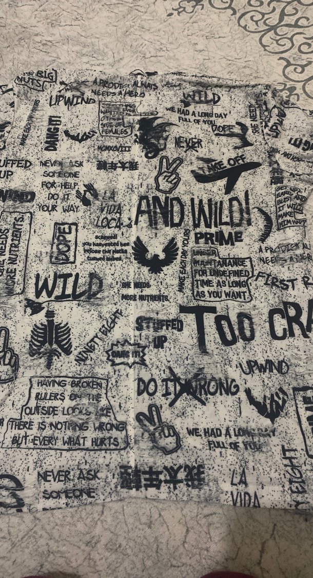 Çizgi Roman Sayfası Tasarımlı Kumaş tişört - Görsel 4