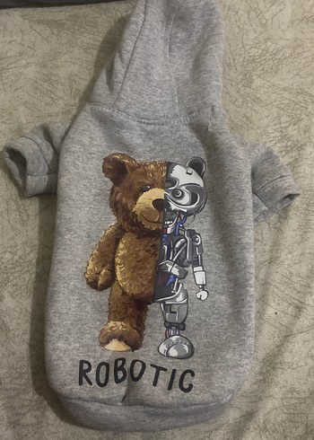 Gri Kürklü Sokak Stili Köpek Kıyafeti - Görsel 3