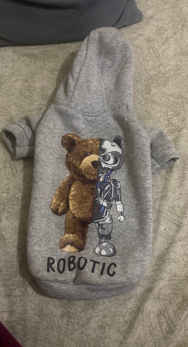 Gri Kürklü Sokak Stili Köpek Kıyafeti - Görsel 3