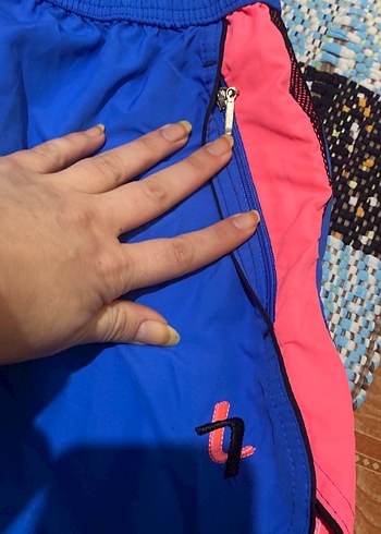 Erkek Mavi Mini Rahat Kesim Yüzme Şortu - Görsel 3