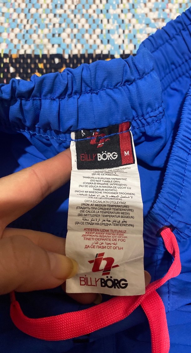 Erkek Mavi Mini Rahat Kesim Yüzme Şortu - Görsel 2