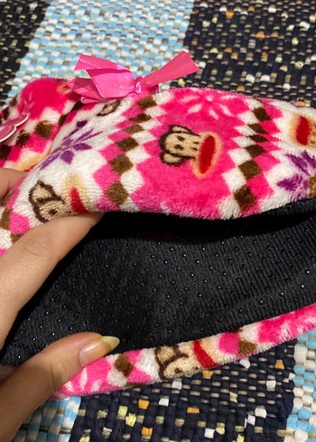 Kızlar için Renkli Kürklü Bohem Terlik - Görsel 2