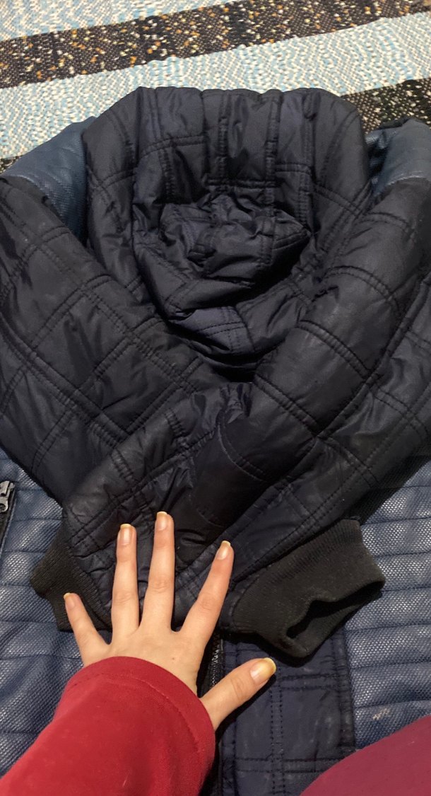 Erkek Mavi Kapitone Fermuarlı Mont - Görsel 4