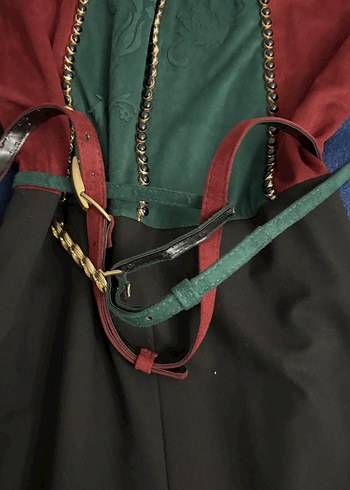 Kemerli, Yüksek Yakalı, uzun elbise - Görsel 3