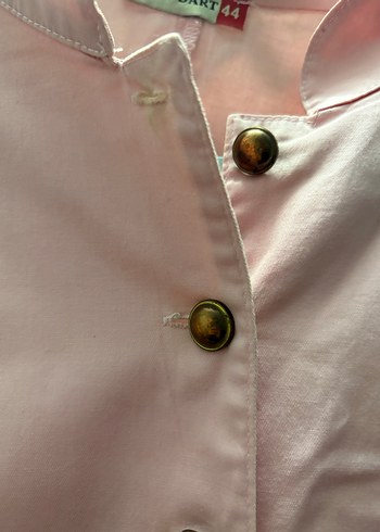 Pembe Düğmeli Hamile Midi Kaban - Görsel 2