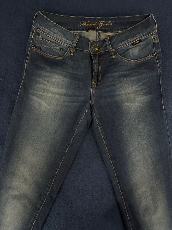 Kadın Lacivert Midi Boy Denim Pantolon - Görsel 2