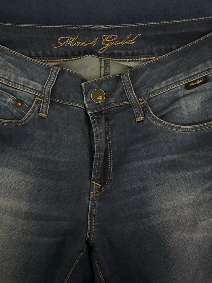 Kadın Lacivert Midi Boy Denim Pantolon - Görsel 3