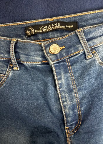 Kadın Normal Kesim Mavi Denim Jean - Görsel 3