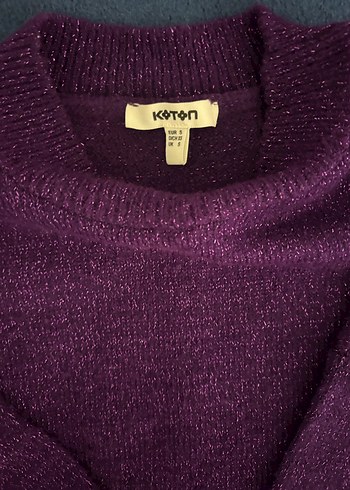 Mor Parlak Triko Kadın Kazak - Görsel 3