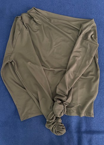 Drapeli Kayık Yaka Kadın Bluz - Görsel 3