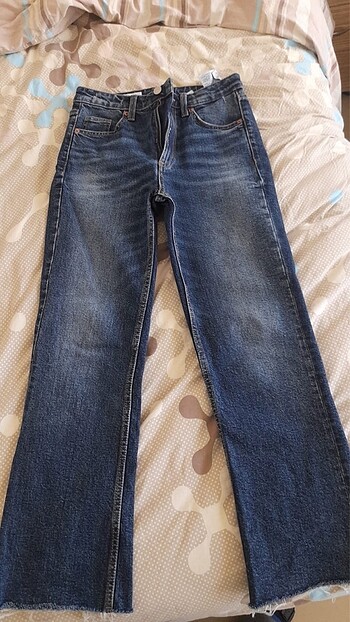 34 Beden Zara yeni sezon crop flare jean