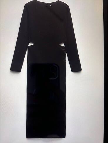 Zara Cut-out detaylı krepe elbise