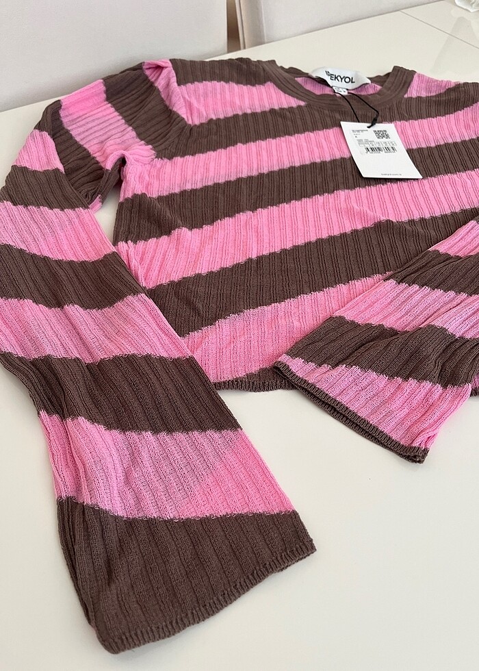 ipekyol vatkalı triko bluz - Görsel 4