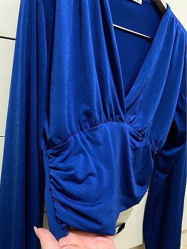 Trendyol & Milla mavi crop bluz