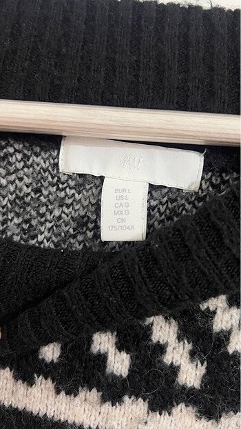 l Beden siyah Renk H&M Jakarlı Triko Kazak