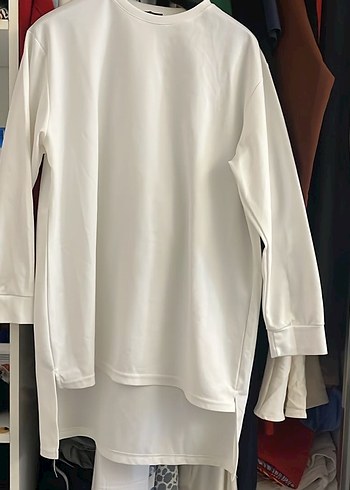 Beyaz Basic Erkek Tişört - Görsel 4