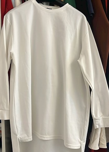 Beyaz Basic Erkek Tişört - Görsel 3