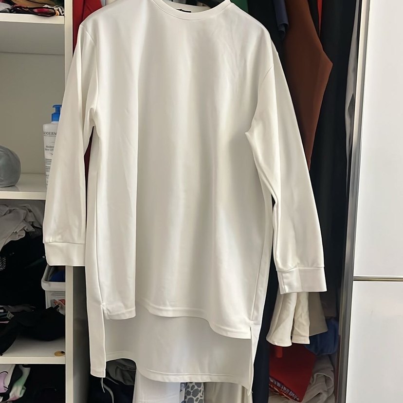 Beyaz Basic Erkek Tişört - Görsel 4