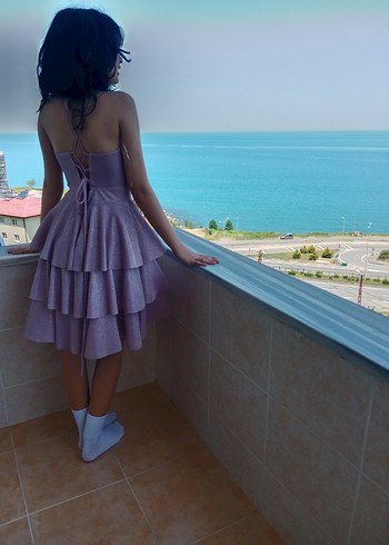 36 beden fırfırlı Nisan düğün balo mezuniyet elbise sıfır