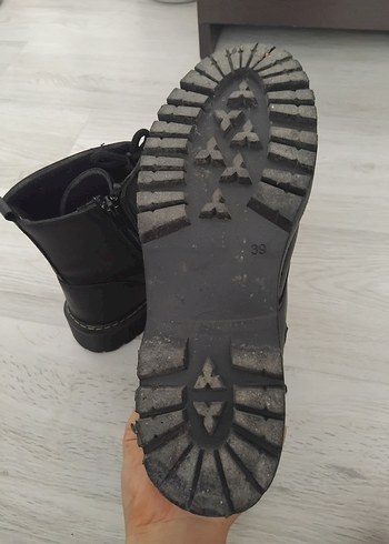 Siyah Kadın Postal Bot Goth - Görsel 5