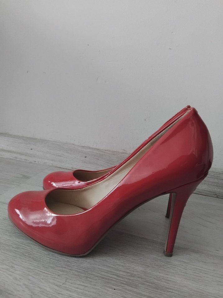 Parlak pembe Stiletto Topuklu Kadın Ayakkabı - Görsel 3