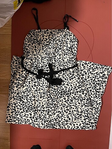 Leopar Desenli Elbise