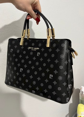 Pierre Cardin Siyah Monogramli Sik El Cantasi