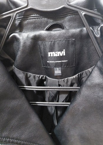 mavi Kadın Siyah Deri Biker Ceket - Görsel 3