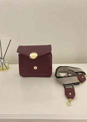  Beden Bordo suni Deri Modern Klasik Kadın Çanta