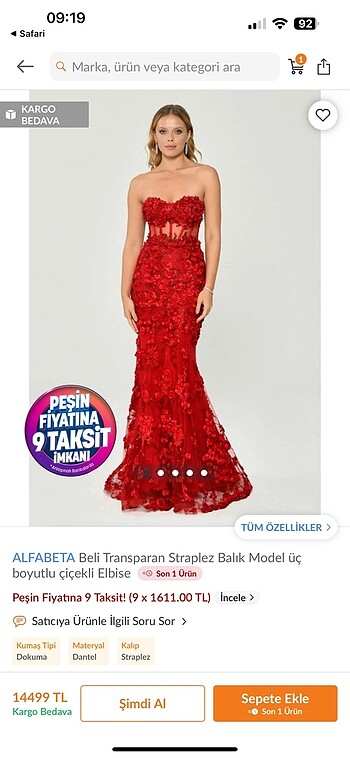 ALFABETA DANTEL ABİYE SIRT DEKOLTELİ - Görsel 7