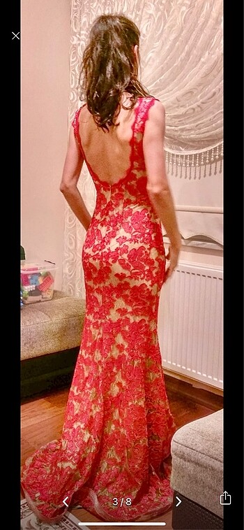 ALFABETA DANTEL ABİYE SIRT DEKOLTELİ - Görsel 6