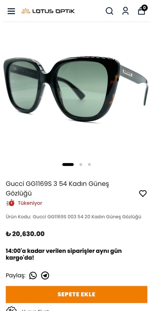 Orijinal Gucci Güneş Gözlüğü - Görsel 2