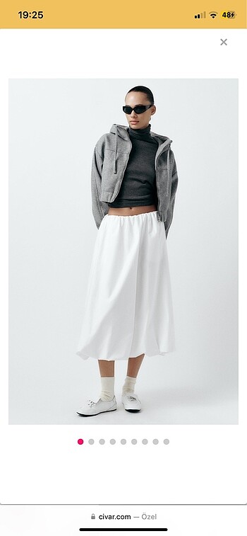 zara balon midi etek