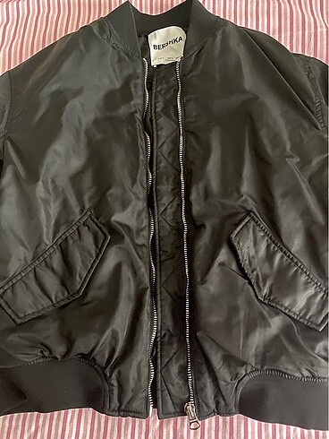 s Beden siyah Renk bershka bomber model şişme mont