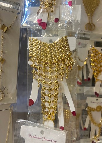 Altın Renkli Boncuklu Kadın El Zinciri - Görsel 2