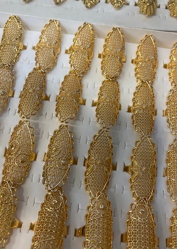 Altın Renkli Vintage Zincirli Kadın El Zinciri - Görsel 2