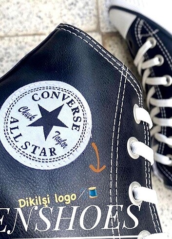 37 Beden siyah Renk Su Geçirmez yüksek taban Converse Bot