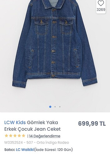 LC Waikiki LCW erkek çocuk kot ceket. 9-10yaş
