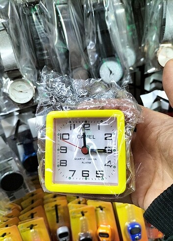 Masa saati sarı kırmızı  - Görsel 4