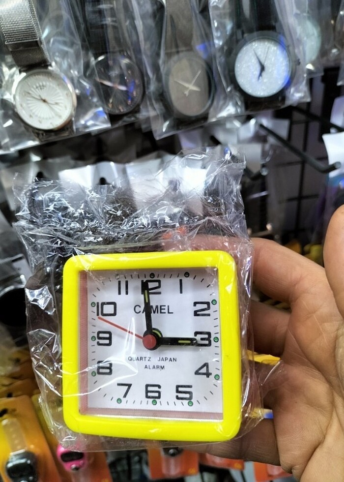 Çalar saat sarı kırmızı  - Görsel 2