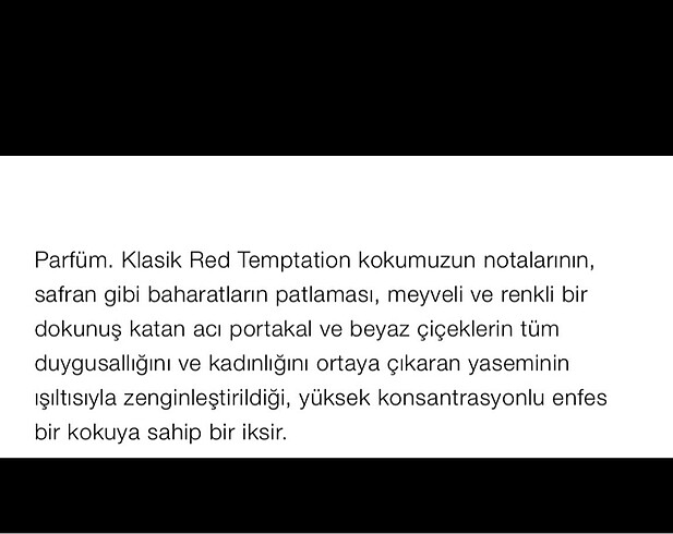 Beden RED ZARA TEMPTATION ELIXIR PARFUM 80 ML