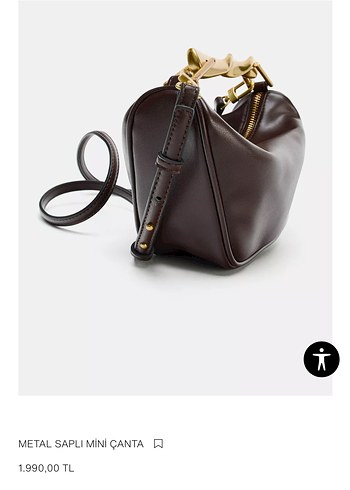 Zara Zincir Detaylı Deri Mini Çanta