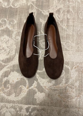 Kahverengi Süet Kadın Babet - Görsel 2