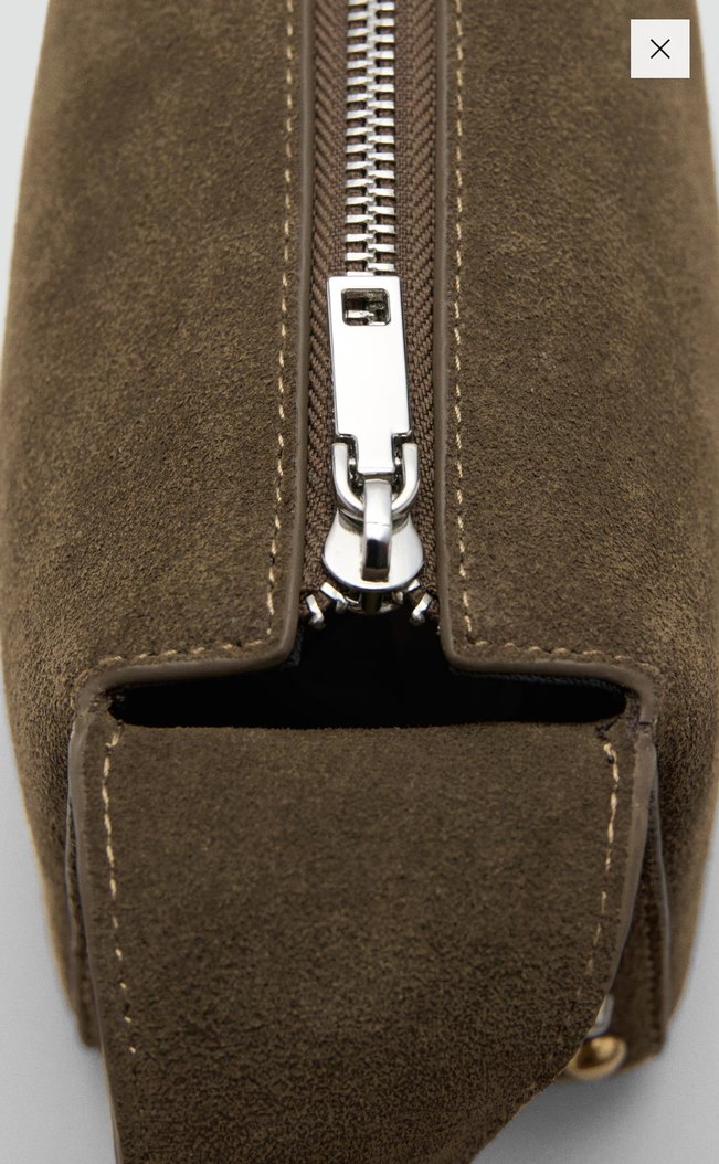 Zımba Detaylı Süet Çapraz Askılı Çanta - Görsel 4