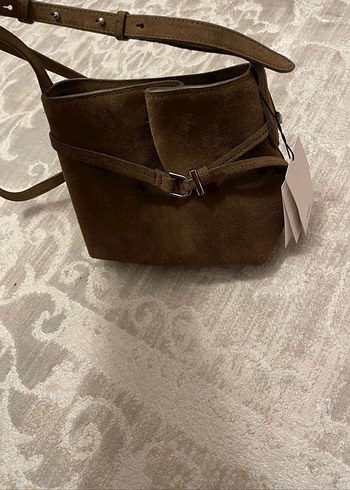 NEW NOW Kahverengi Süet Omuz Çantası - Görsel 6