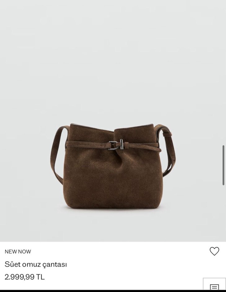 NEW NOW Kahverengi Süet Omuz Çantası - Görsel 4