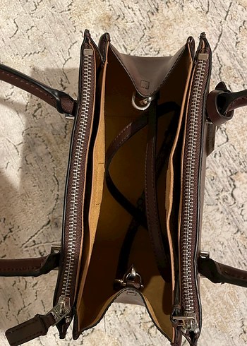 Bordo Deri Mini City Çanta - Görsel 5