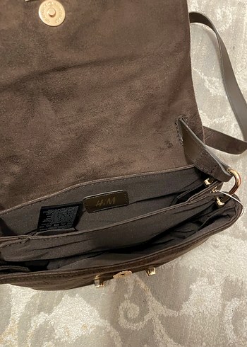 Kahverengi Deri Yılan Desenli Kadın Çanta - Görsel 5