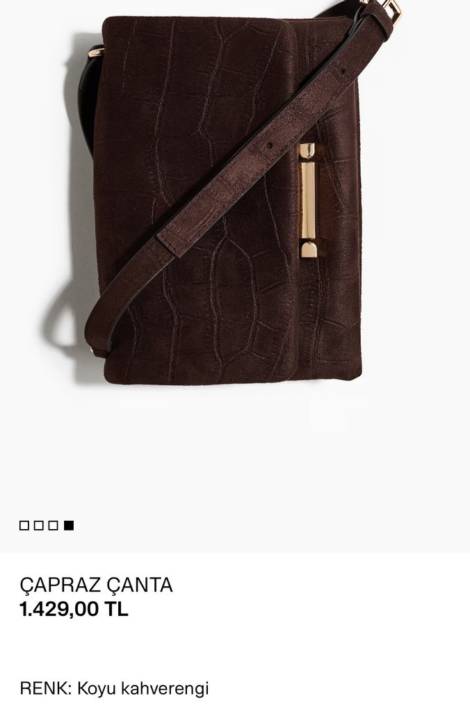 Kahverengi Deri Yılan Desenli Kadın Çanta - Görsel 2