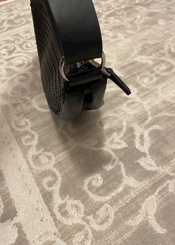 Siyah Deri Kadın Bel Çantası - Görsel 4